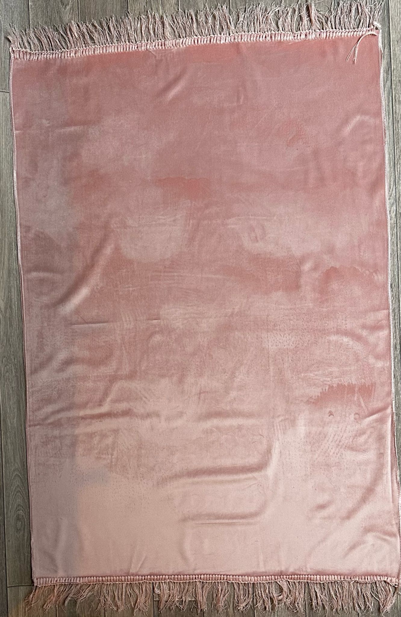 Gebedskleed met naam velvet | Roze | Geborduurd