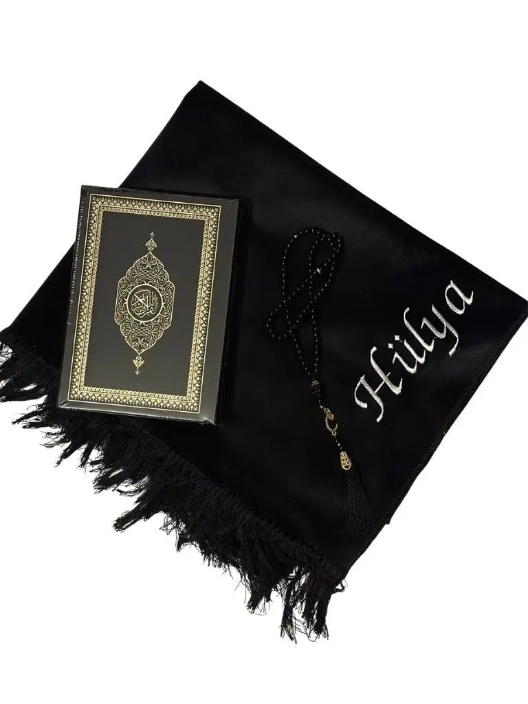 Gebedskleed set met naam - Roze - Geborduurd - Maatje voor Maatje