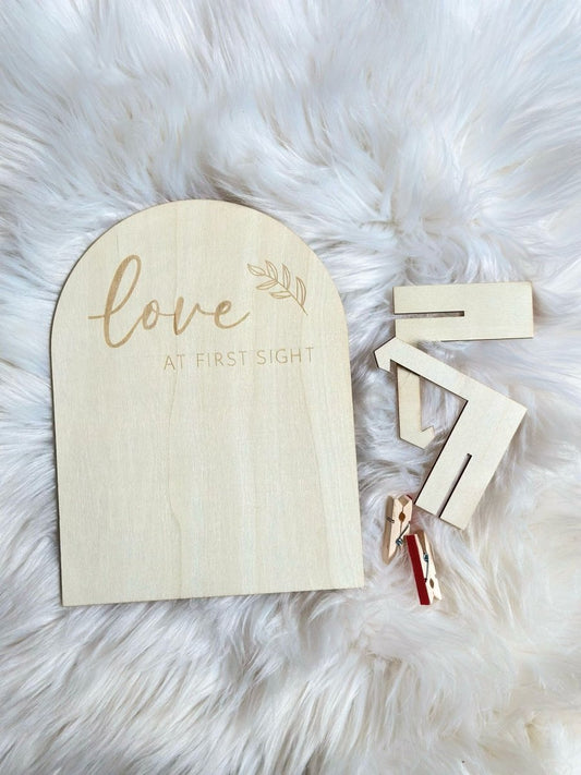 Geboortebord & echo fotolijst - Een Mooie Herinnering aan je Zwangerschap - Maatje voor Maatje