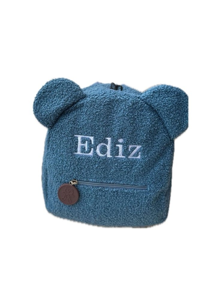 Teddy tas met naam - Blauw - Stijlvol, zacht - Maatje voor Maatje