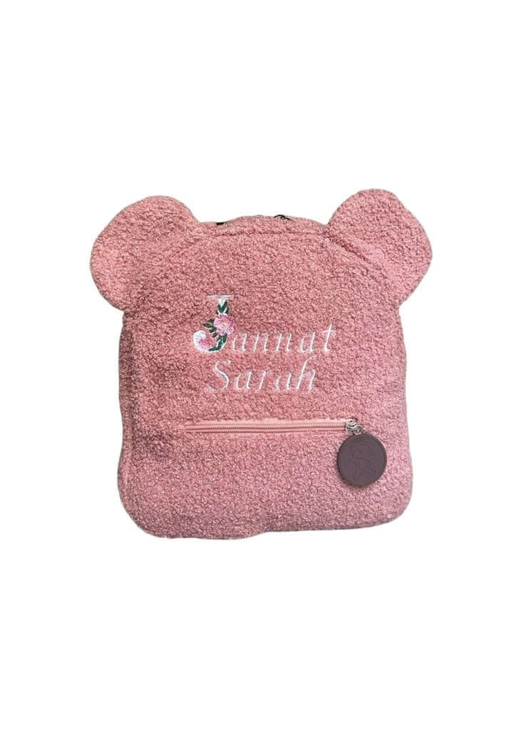 Teddy tas met naam - Roze - Stijlvol, zacht - Maatje voor Maatje
