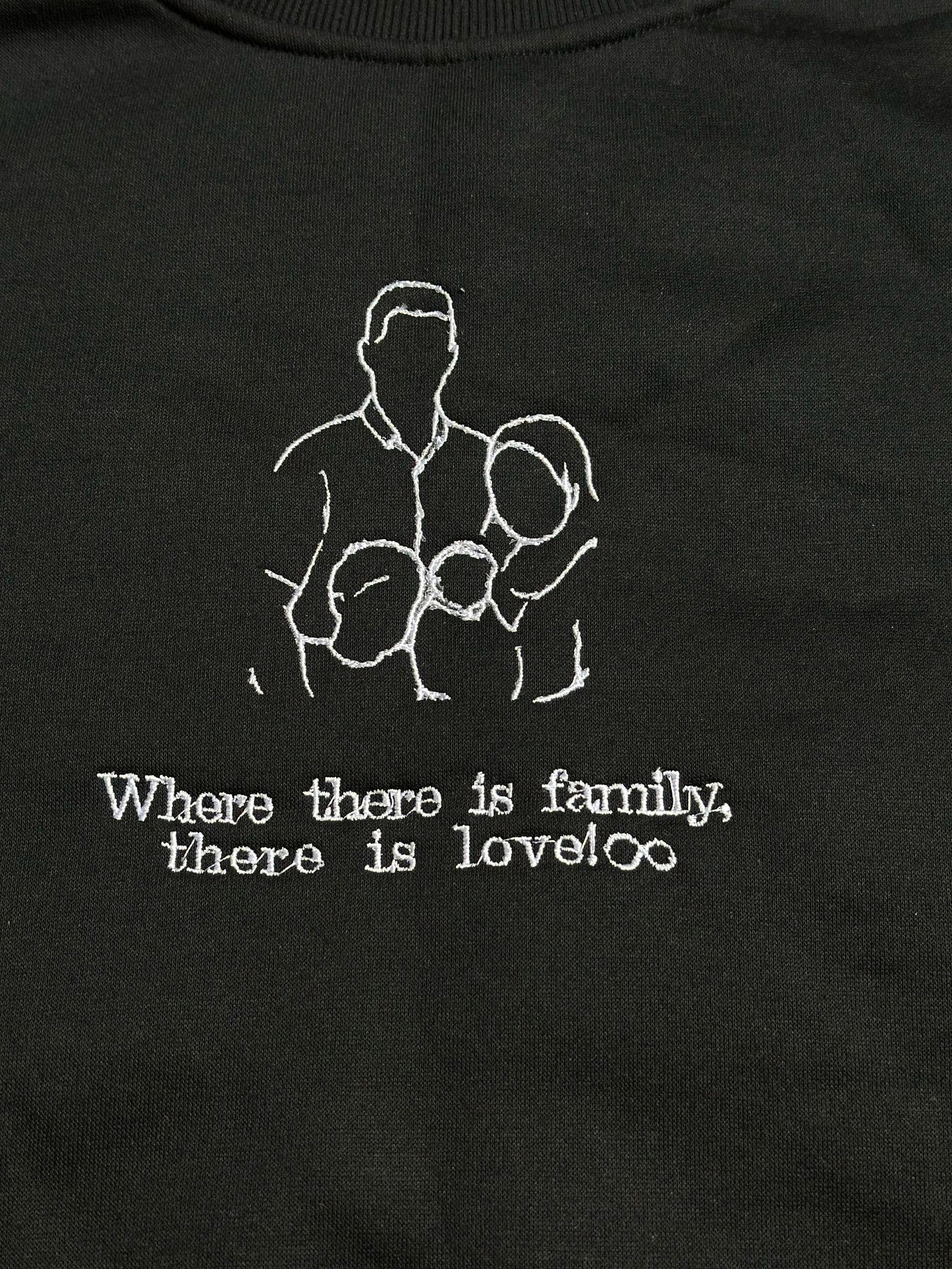 Sweater met familie foto | Geborduurd | Design 1