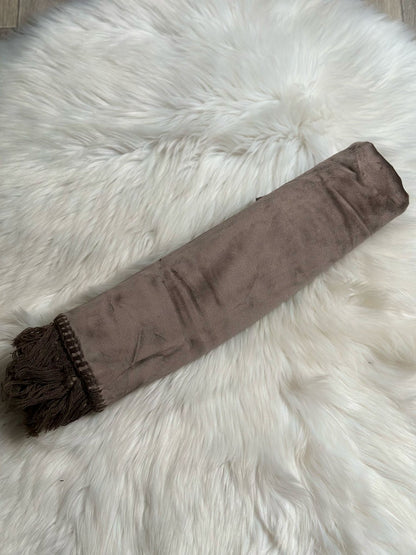 Gebedskleed met naam velvet | Taupe | Geborduurd