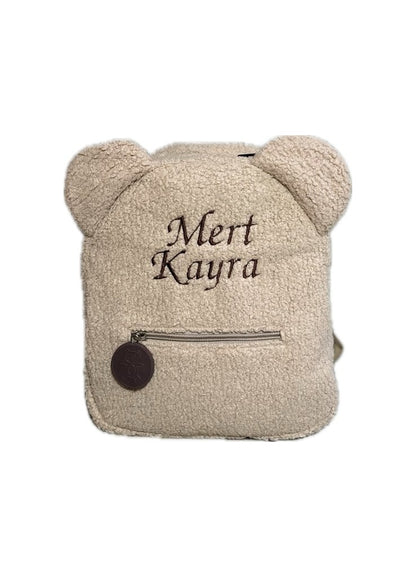 Teddy tas met naam - Beige - Stijlvol, zacht