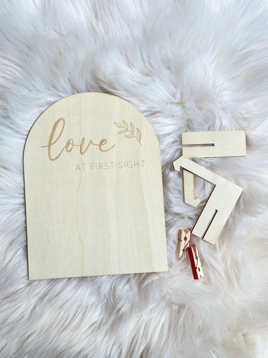 Geboortebord & echo fotolijst - Een Mooie Herinnering aan je Zwangerschap - Maatje voor Maatje