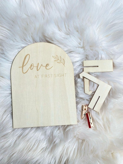 Geboortebord & echo fotolijst - Een Mooie Herinnering aan je Zwangerschap - Maatje voor Maatje