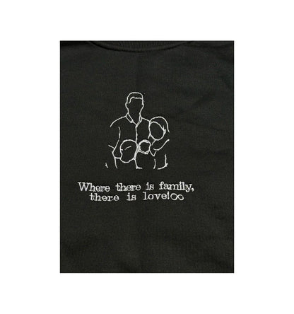 Sweater met familie foto - Geborduurd - Design 1 - Maatje voor Maatje