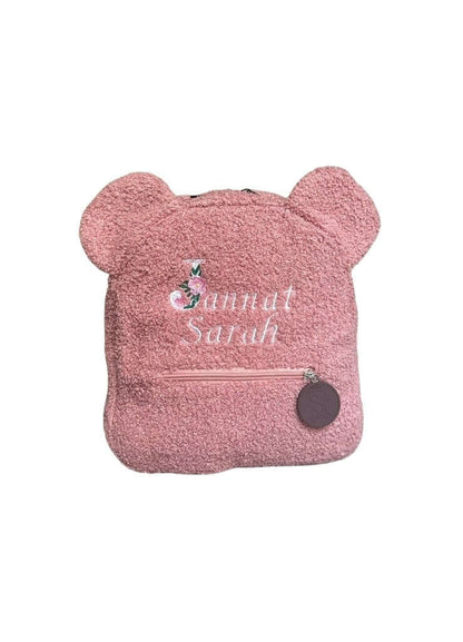 Teddy tas met naam - Roze - Stijlvol, zacht - Maatje voor Maatje